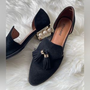 Jeffery Campbell Civil Pearl D’Orsay Tassel Loafer